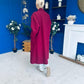 Avril Detailed Longline Cardi Wine