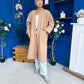 Avril Detailed Longline Cardi Beige