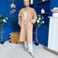 Avril Detailed Longline Cardi Beige