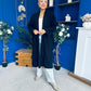 Avril Detailed Longline Cardi Black