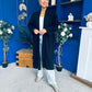 Avril Detailed Longline Cardi Black