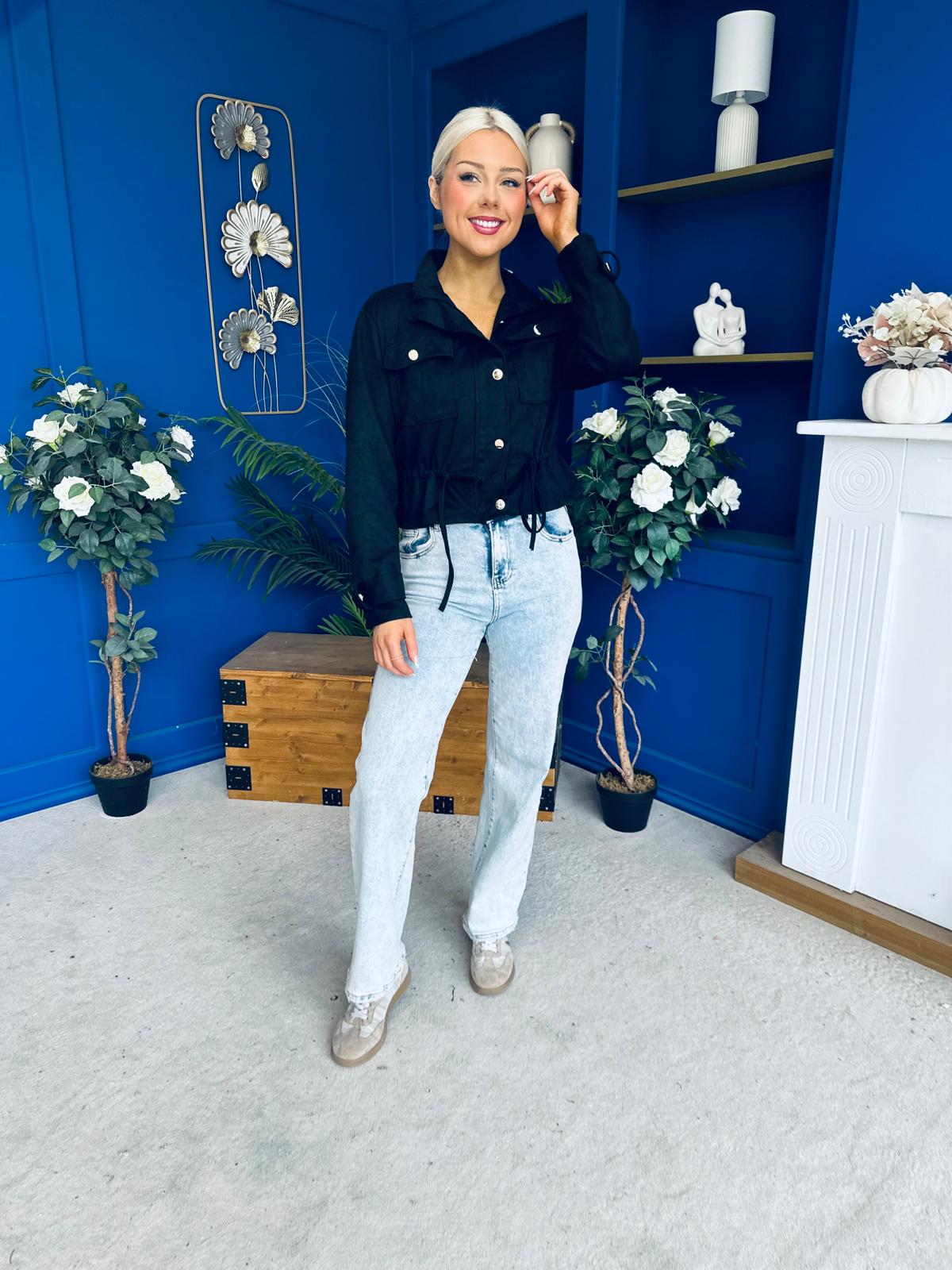 Mags Gold Button Detailed Jacket Black