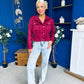 Mags Gold Button Detailed Jacket Wine