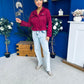Mags Gold Button Detailed Jacket Wine