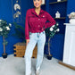 Mags Gold Button Detailed Jacket Wine