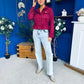 Mags Gold Button Detailed Jacket Wine