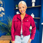 Mags Gold Button Detailed Jacket Wine