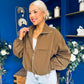 Doris Detailed Shell Jacket Camel