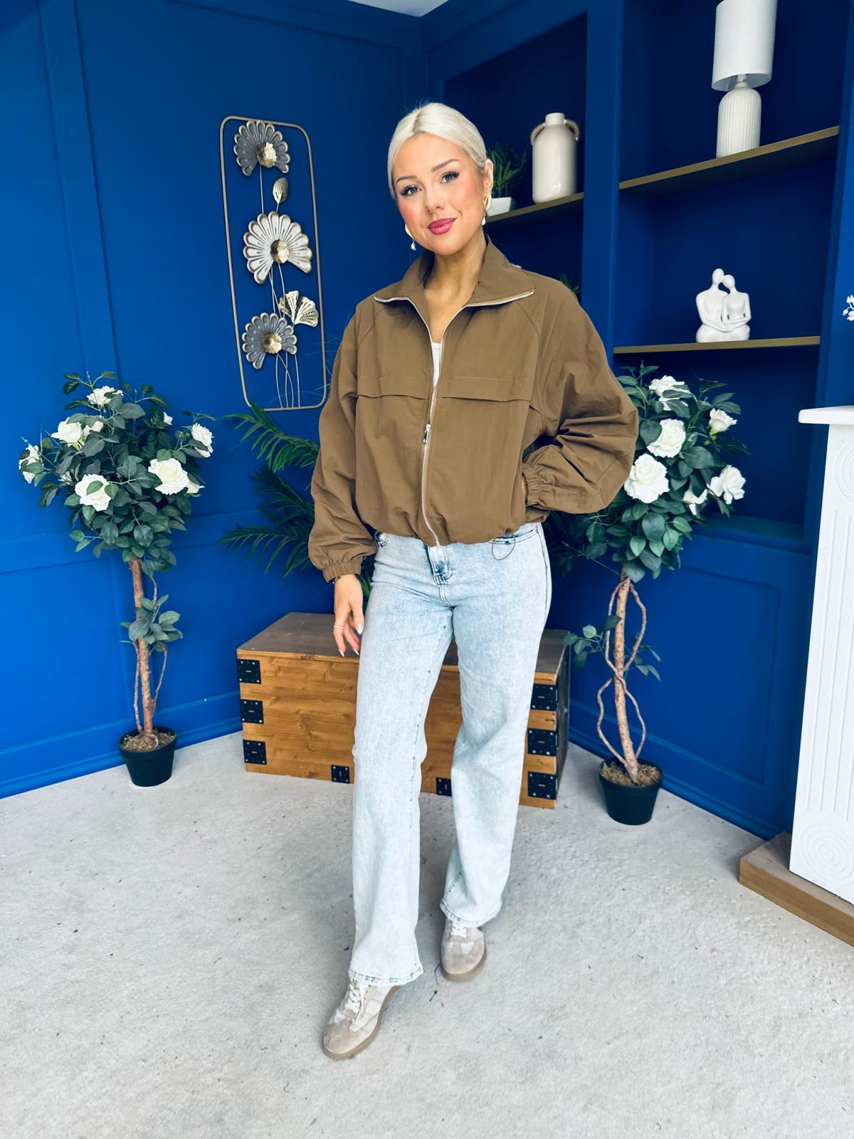 Doris Detailed Shell Jacket Camel
