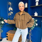 Doris Detailed Shell Jacket Camel