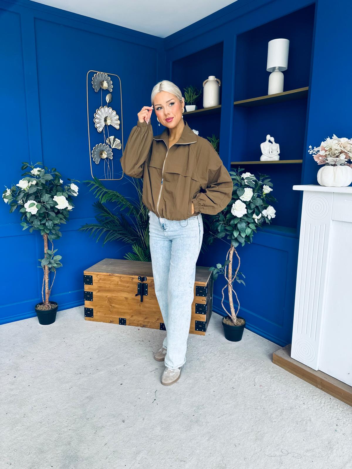 Doris Detailed Shell Jacket Camel