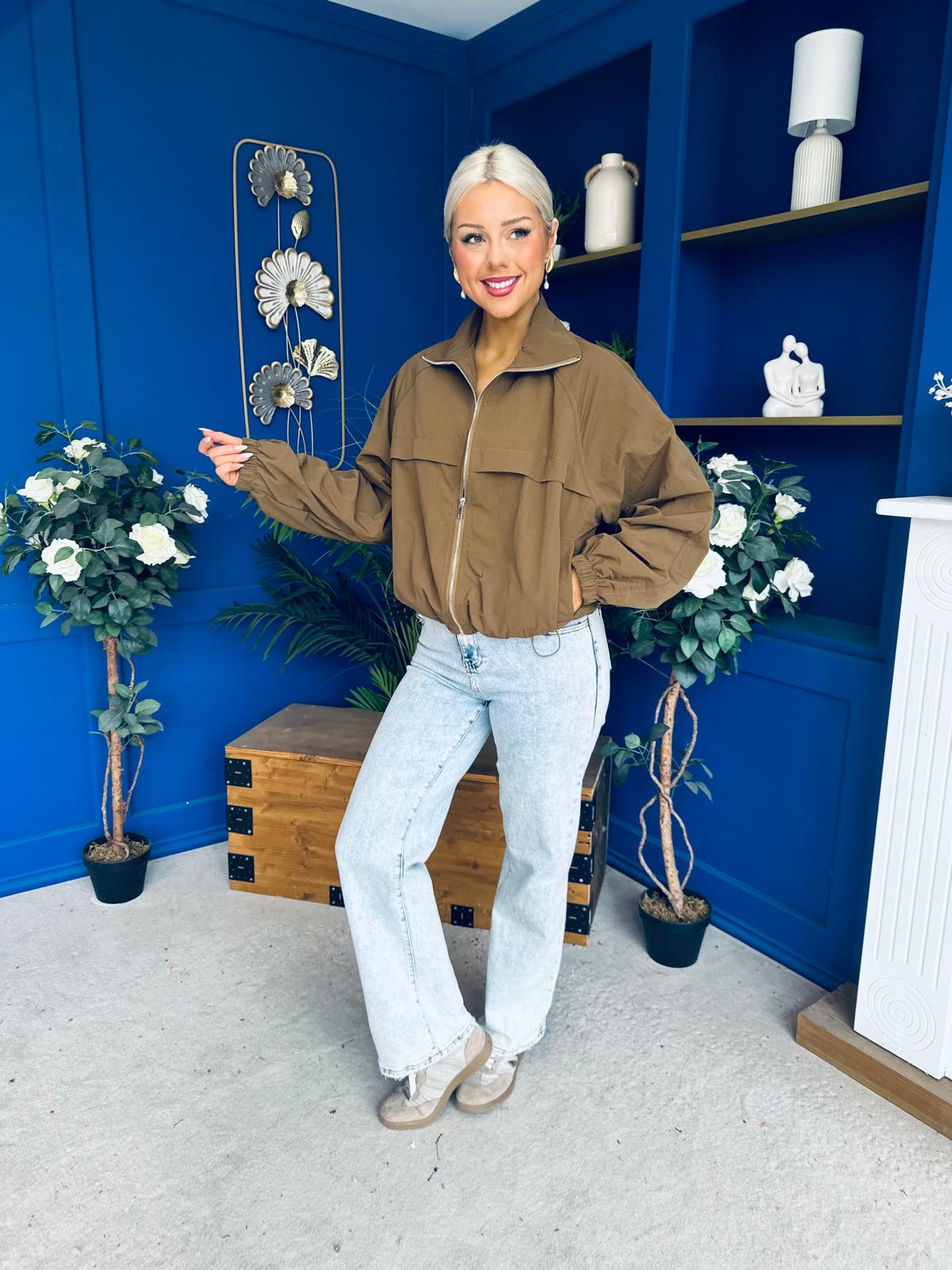 Doris Detailed Shell Jacket Camel