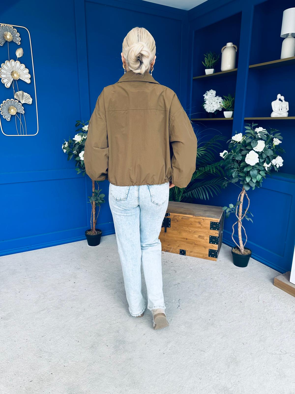 Doris Detailed Shell Jacket Camel