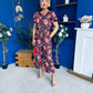 Erin Culotte Jumpsuit Floral Chocolate