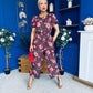 Erin Culotte Jumpsuit Floral Chocolate