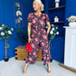 Erin Culotte Jumpsuit Floral Chocolate