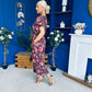 Erin Culotte Jumpsuit Floral Chocolate