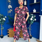 Erin Culotte Jumpsuit Floral Chocolate