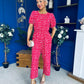 Erin Culotte Jumpsuit Deer Spot Rouge