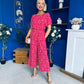 Erin Culotte Jumpsuit Deer Spot Rouge