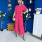 Erin Culotte Jumpsuit Deer Spot Rouge