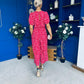 Erin Culotte Jumpsuit Deer Spot Rouge