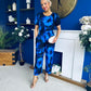 Erin Culotte Jumpsuit Floral Blue