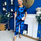 Erin Culotte Jumpsuit Floral Blue