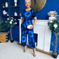 Erin Culotte Jumpsuit Floral Blue
