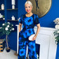 Erin Culotte Jumpsuit Floral Blue
