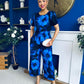 Erin Culotte Jumpsuit Floral Blue