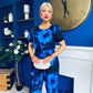 Erin Culotte Jumpsuit Floral Blue