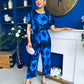 Erin Culotte Jumpsuit Floral Blue