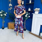 Erin Culotte Jumpsuit Deer Floral Burgundy