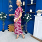Erin Culotte Jumpsuit Floral Ruby