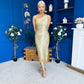 Aisling Tassel Detail Occasion Dress Gold