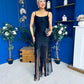 Michelle Tassel Detail Occasion Dress Black