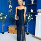Michelle Tassel Detail Occasion Dress Black