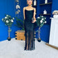 Michelle Tassel Detail Occasion Dress Black