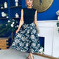 Sienna 2 In 1 Floral Jacquard A-Line Midi Dress Black