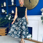 Sienna 2 In 1 Floral Jacquard A-Line Midi Dress Black