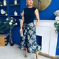 Sienna 2 In 1 Floral Jacquard A-Line Midi Dress Black