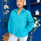 Mimi Solid Colour Full Zip Fleece Blue