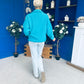 Mimi Solid Colour Full Zip Fleece Blue