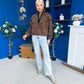 LuLu Half Zip Fleece Leopard Coco