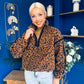 LuLu Half Zip Fleece Leopard Coco