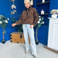 LuLu Half Zip Fleece Leopard Coco