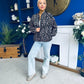 Jaden Detailed Bomber Leopard Grey
