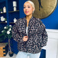 Jaden Detailed Bomber Leopard Beige