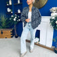 Jaden Detailed Bomber Leopard Grey